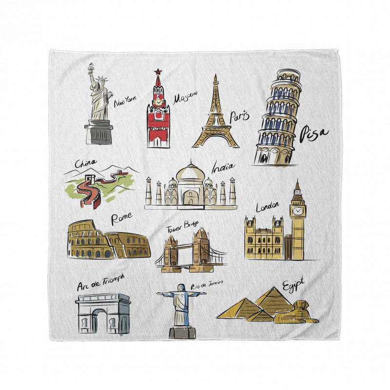 Famous Landmarks Tourism Bandana