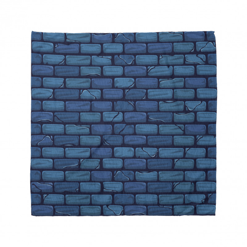 Blue Colored Stone Wall Bandana