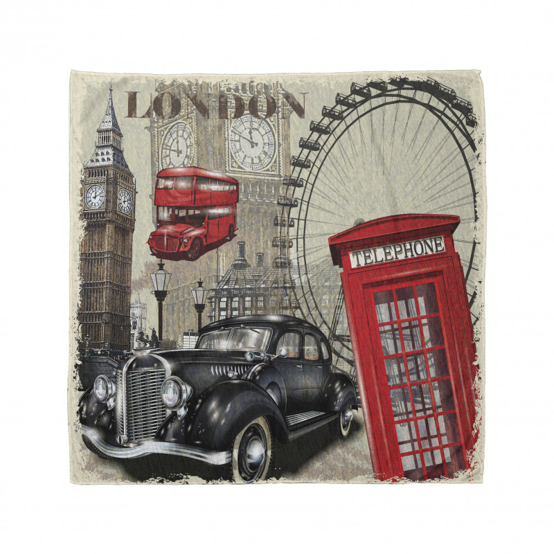 Vintage London Sign Collage Bandana