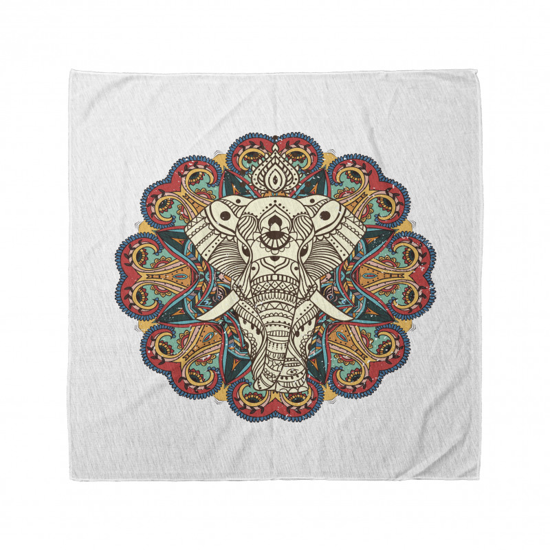 Exotic Vivid Tiled Elephant Bandana