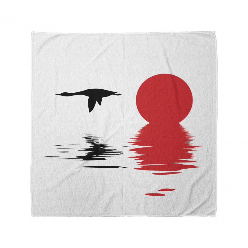 Goose Flying Alone Silhouette Bandana