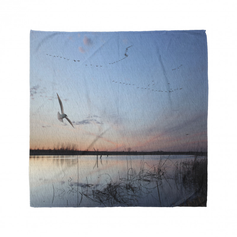 Geese Flying Across Wild Lake Bandana