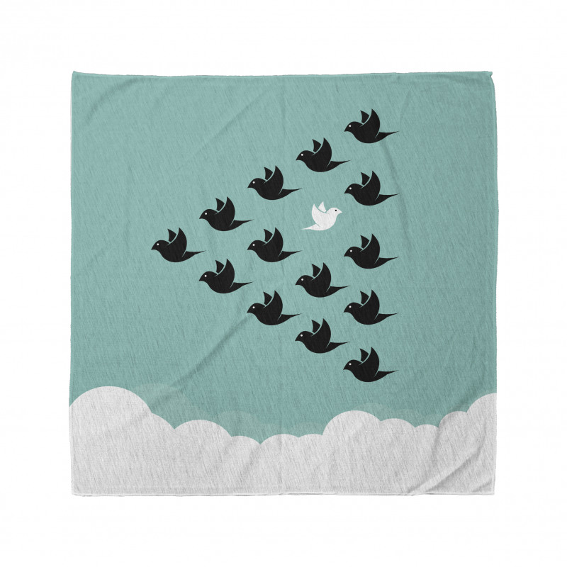 Bird Silhouettes over Clouds Bandana