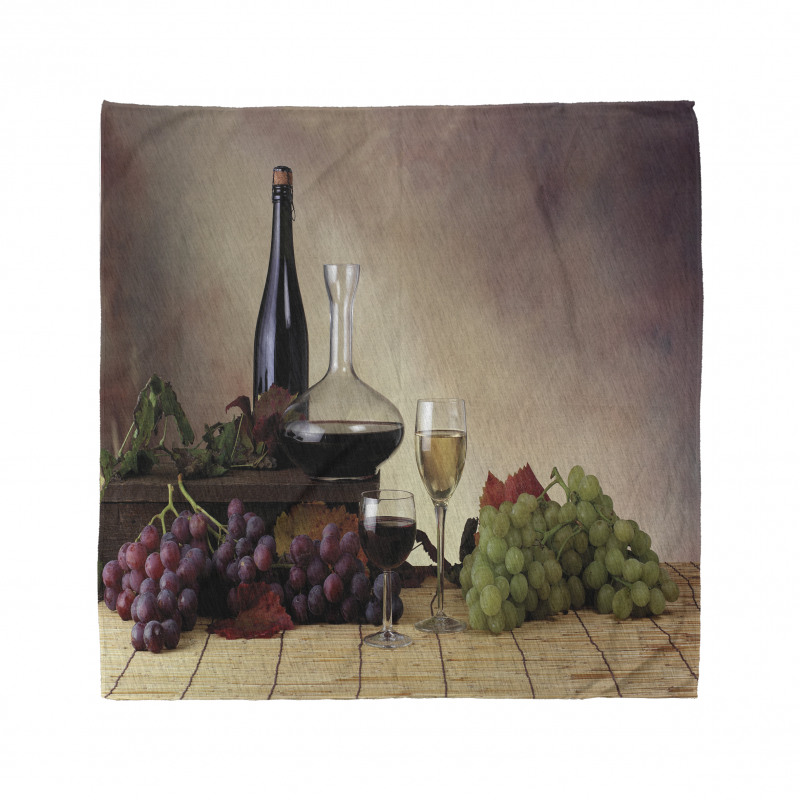 Grapes Wines Bottles Glasses Bandana