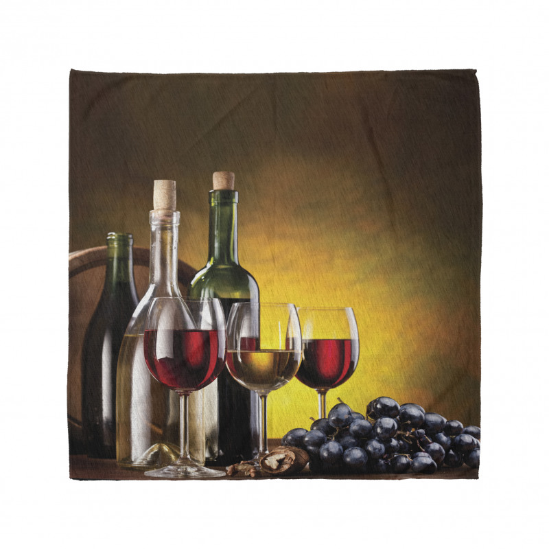 Grapes Bottles and Glasses Bandana