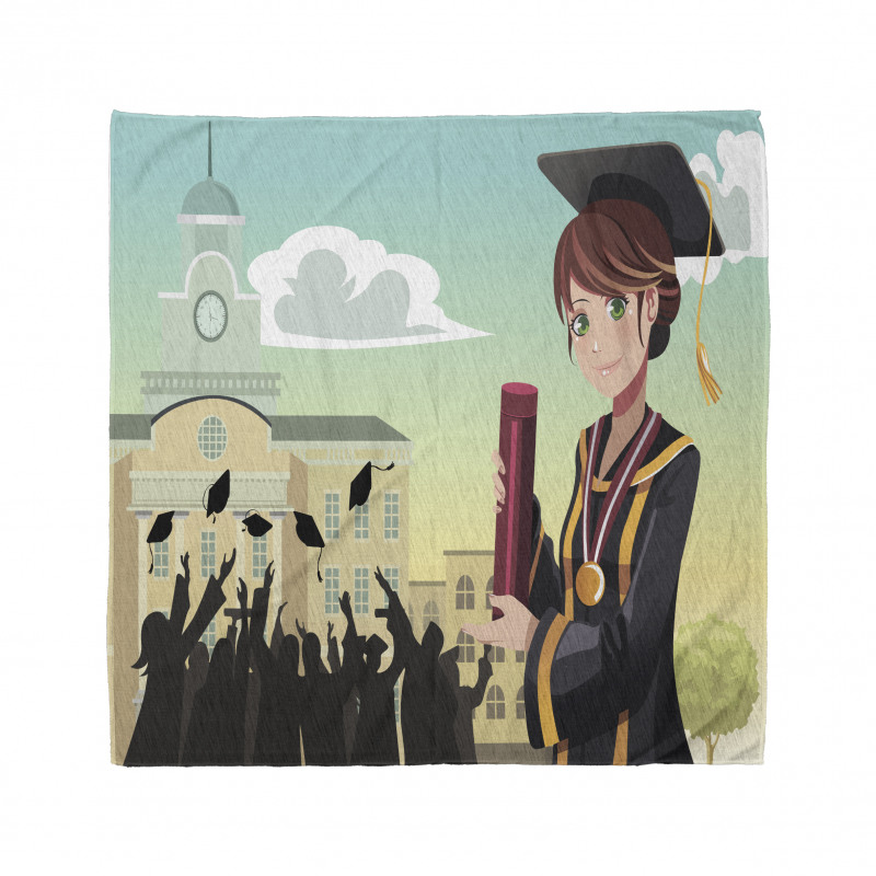 Girl Holding Diploma Bandana