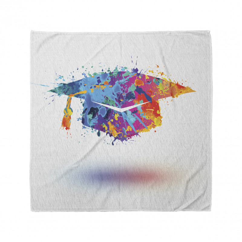 Colorful Cap Paint Blots Bandana