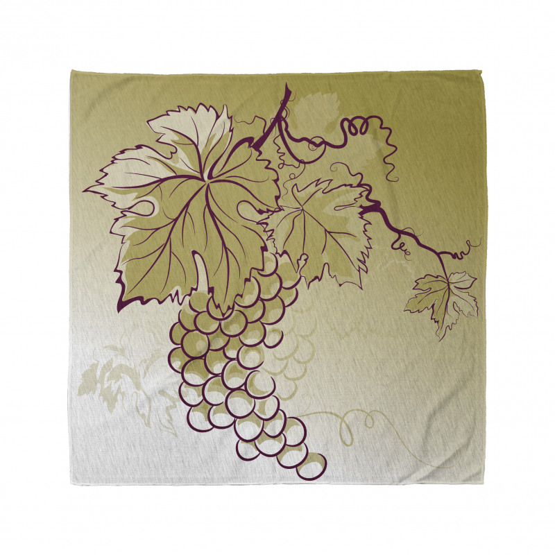 Fruits and Leaves on Ombre Bandana