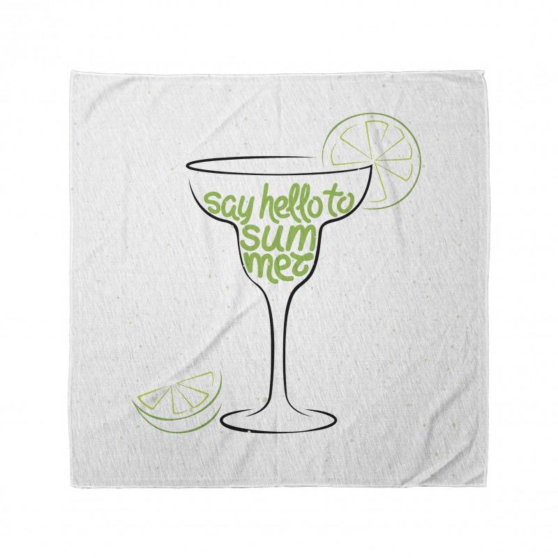 Cocktail Glass with Limes Bandana