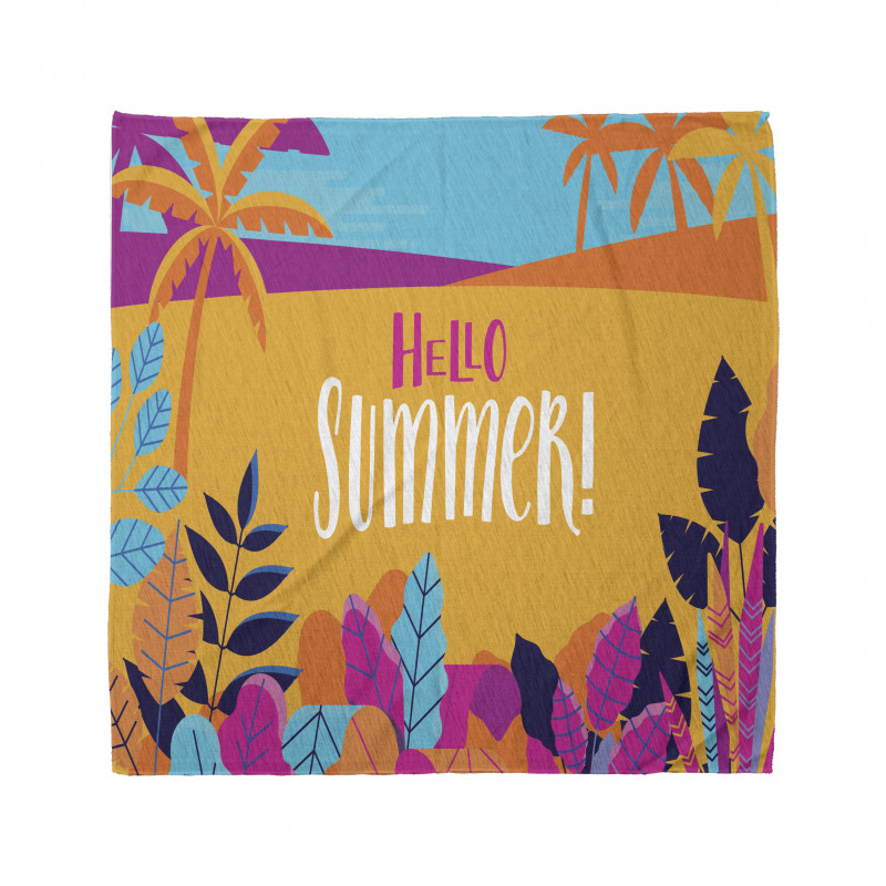 Tropical Beach Hello Summer Bandana