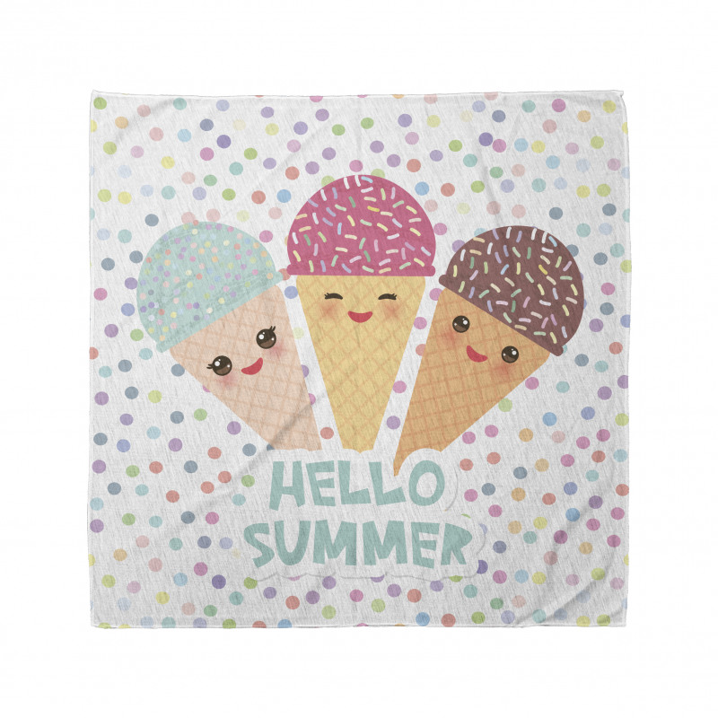 Ice Cream Cone with Dots Bandana