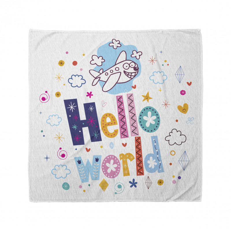 Childish Hello World Phrase Bandana