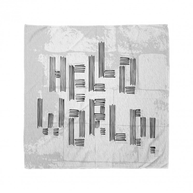 Abstract Striped Hello World Bandana