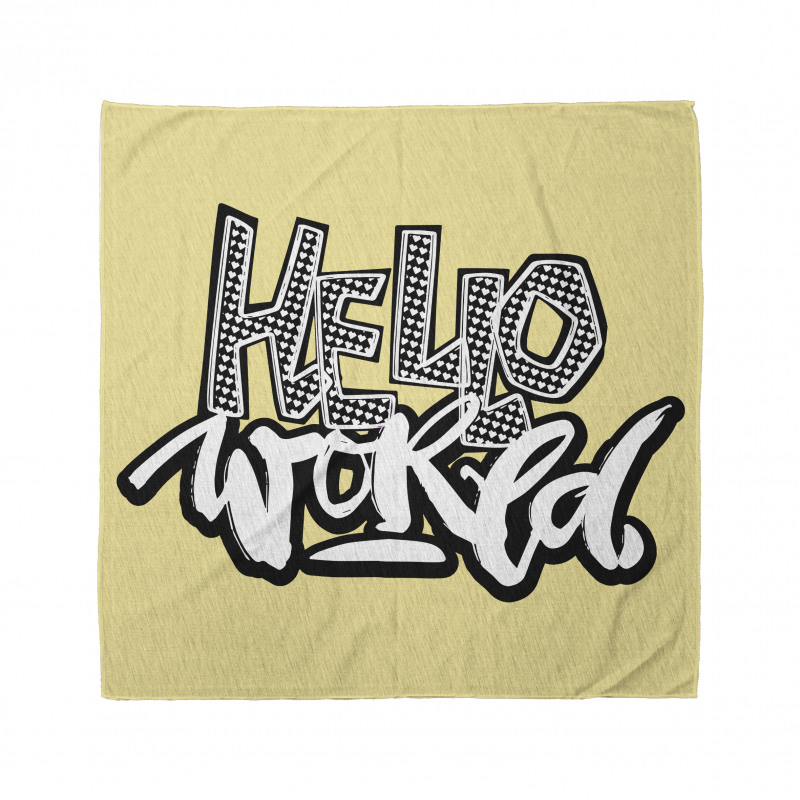 Hello World Graffiti Hearts Bandana