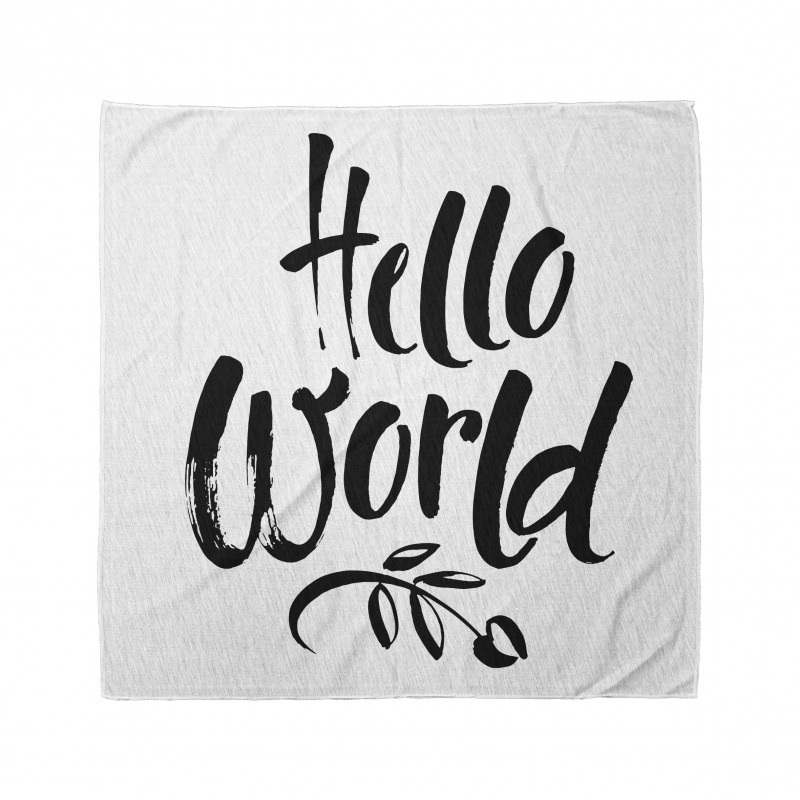 Hello World Tree and Words Bandana