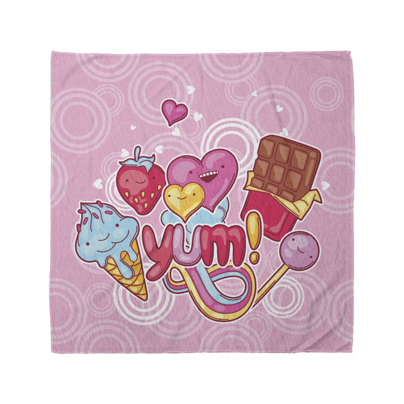 Heart Ice Cream Strawberry Bandana