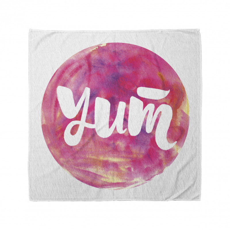 Wording on Watercolor Round Bandana