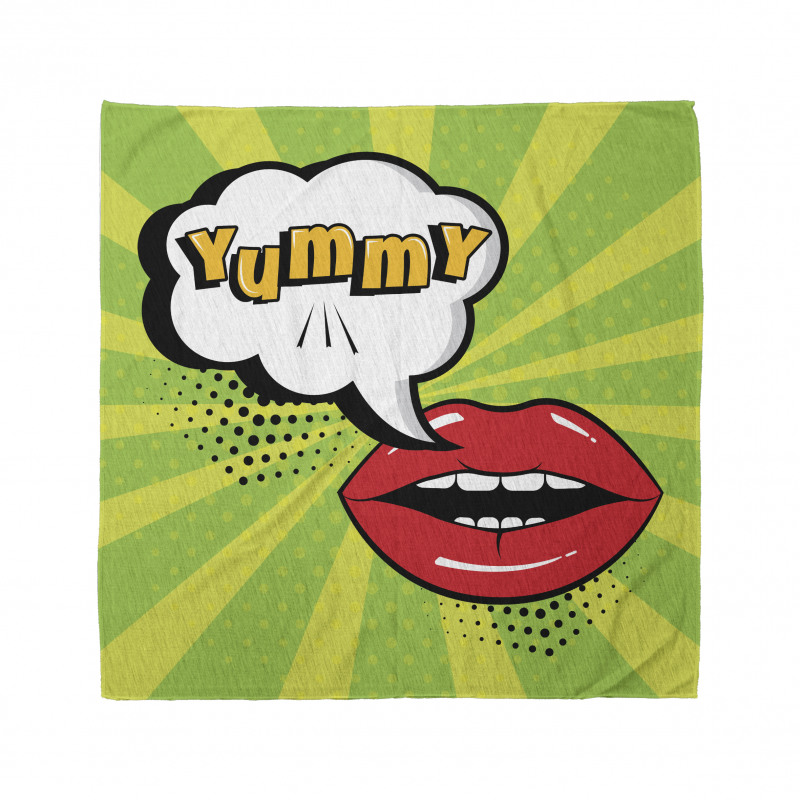 Retro Comic Balloon Lips Art Bandana