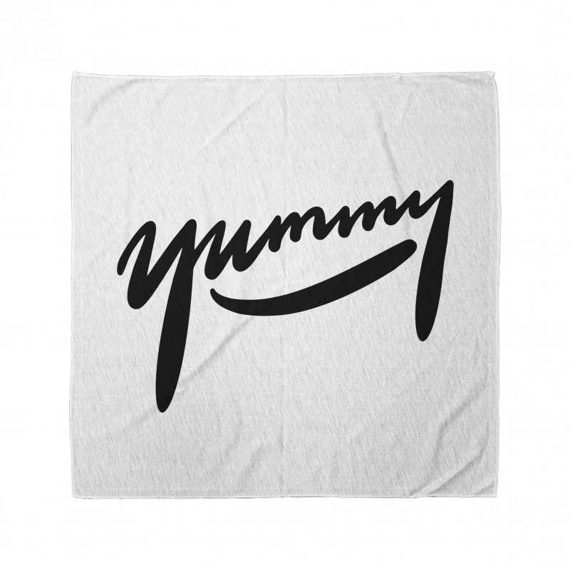 Monochrome Plain Typography Bandana