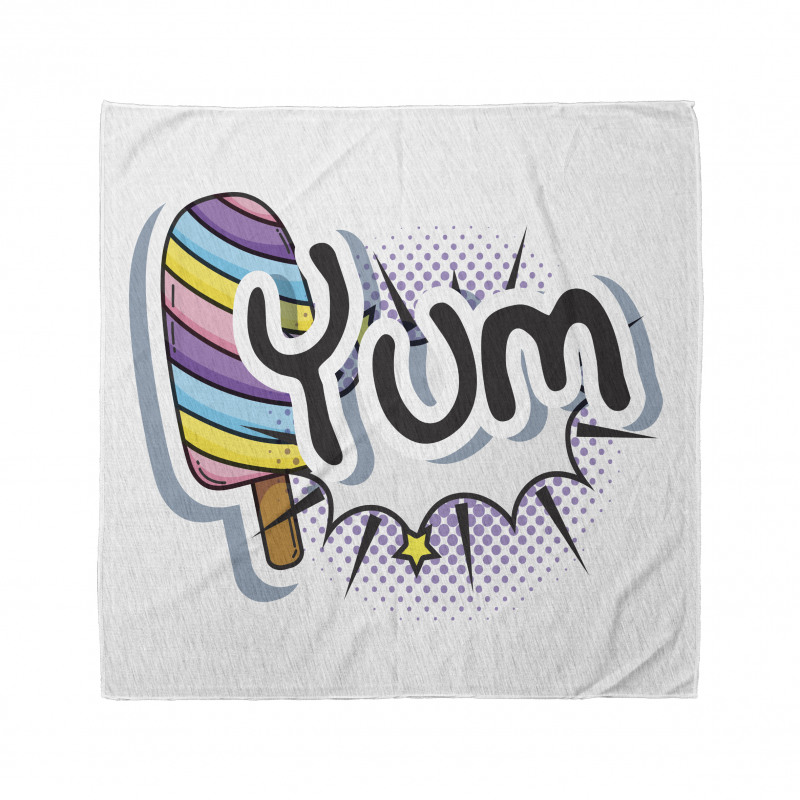 Pop Art Style Childish Wording Bandana