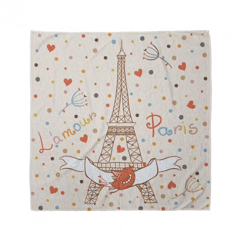 Eiffel Love Birds Bandana