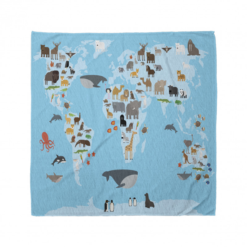 Guide Animals World Map Bandana