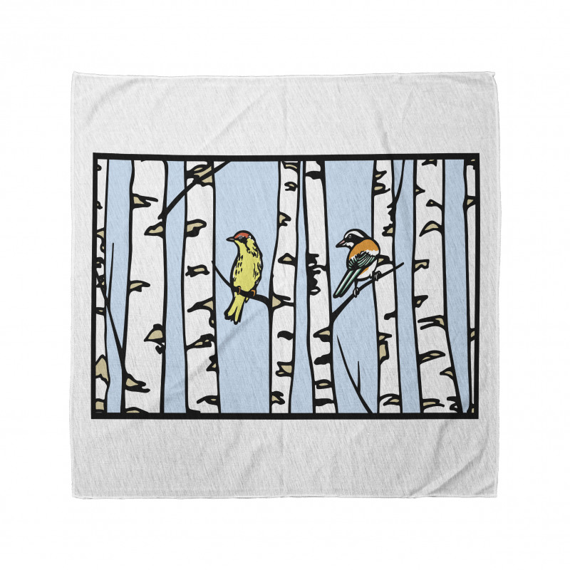 Birch Tree Drawing Bark Style Bandana