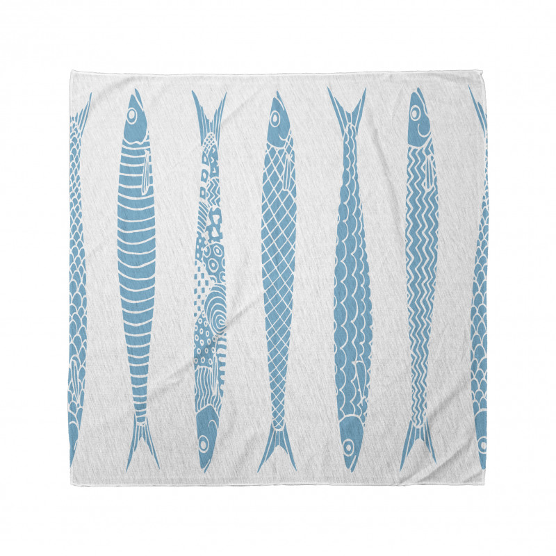 Sardine Fish Doodle Oceanic Bandana