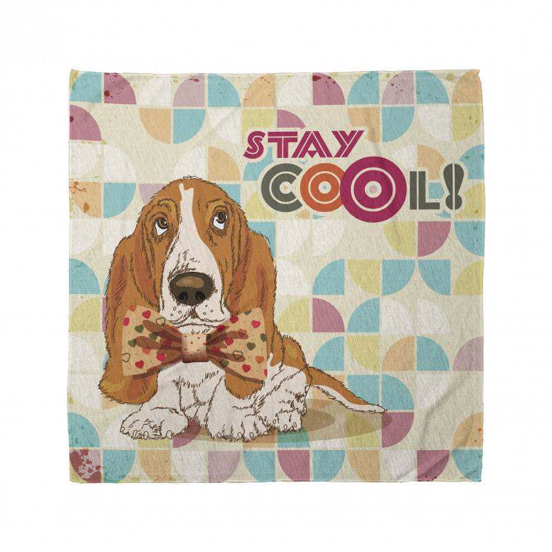 Basset Hound Dog with Bow Bandana