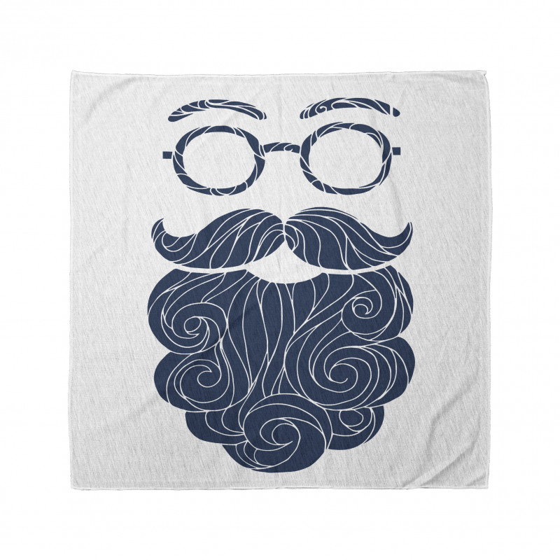 Hipster Fashion Beard Glasses Bandana