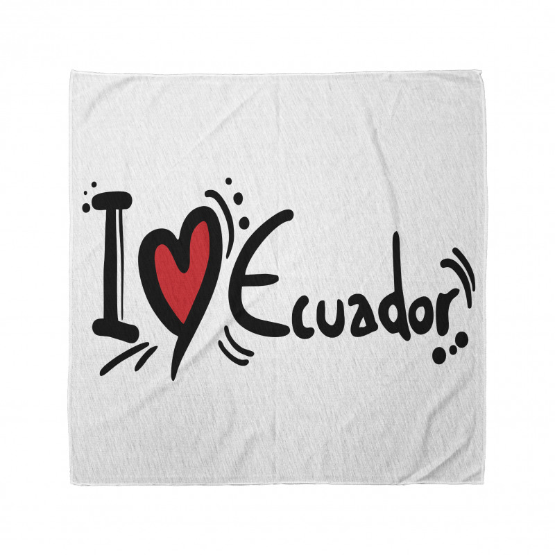 I Heart Ecuador Typography Bandana