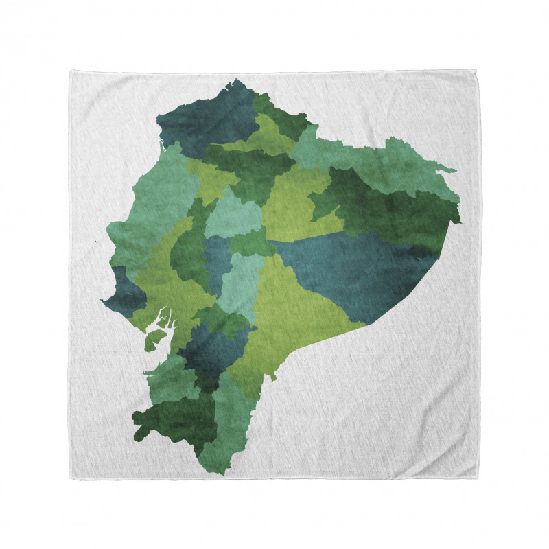 Green Tones Political Map Bandana