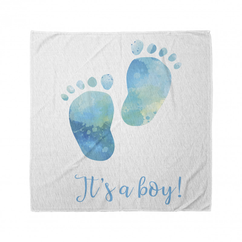 Baby Boy Footprints Bandana