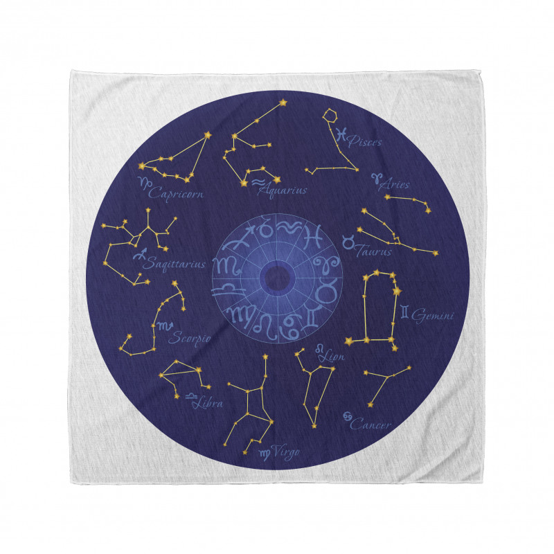 Round Shape Astrology Map Bandana