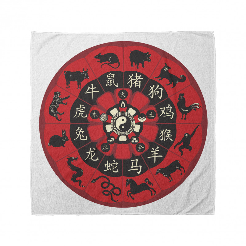 Chinese Horoscope Wheel Deco Bandana