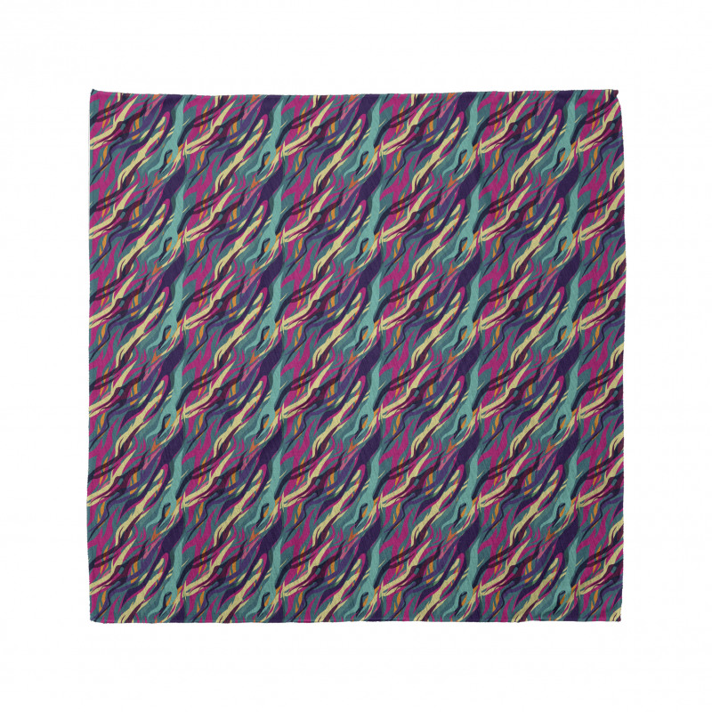 Wavy Diagonal Look Stripes Bandana