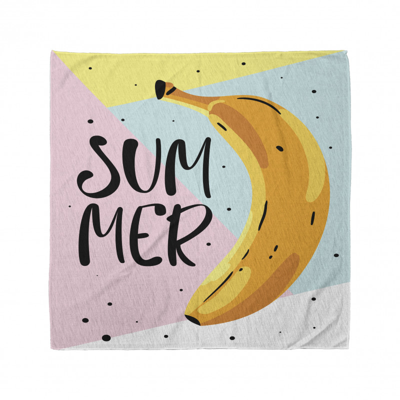 Banana on Pastel Geometric Bandana