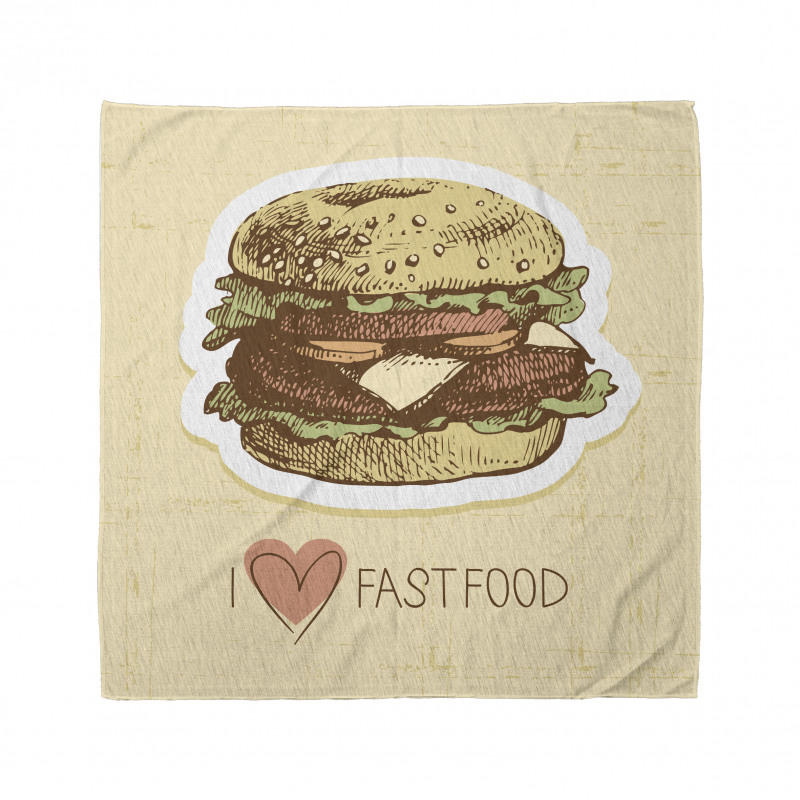 Grunge Retro Fast Food Bandana