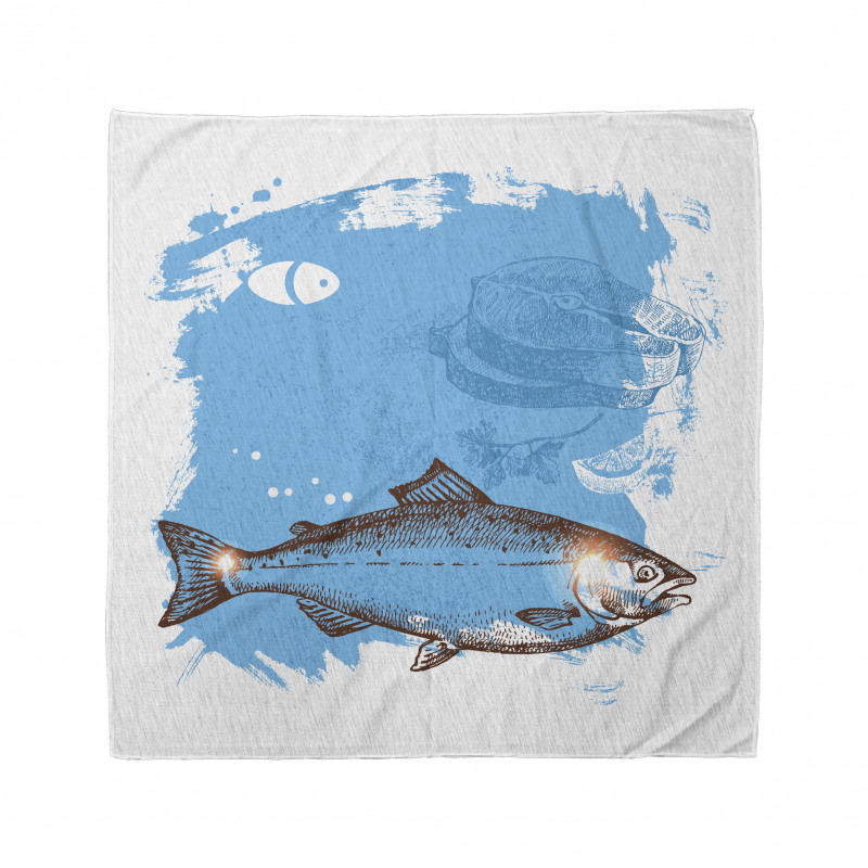 Fish and Fresh Meat Sketch Bandana