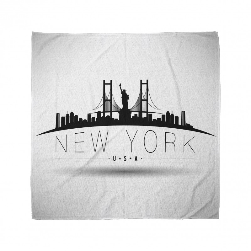 New York USA Wording Landmarks Bandana