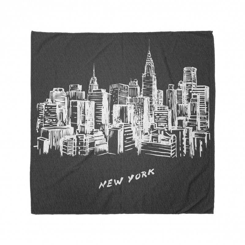 Hand Drawn City Buildings Deco Bandana