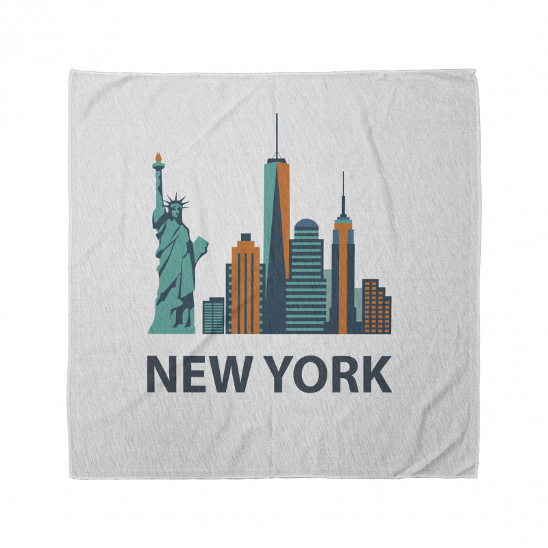 Simple New York Text Landmarks Bandana