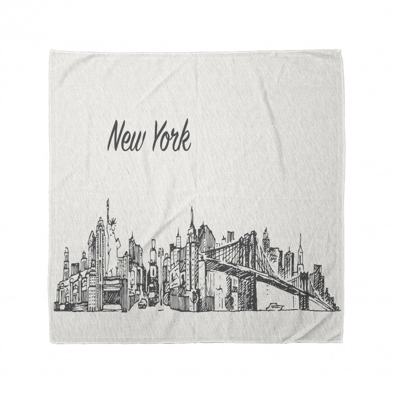 Simplistic Sketch of New York Bandana