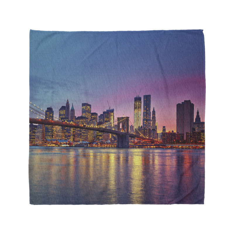 Manhattan Vivid Dusk Skyline Bandana