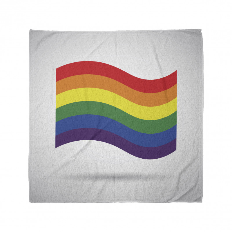 Waving Gay Flag Illustration Bandana