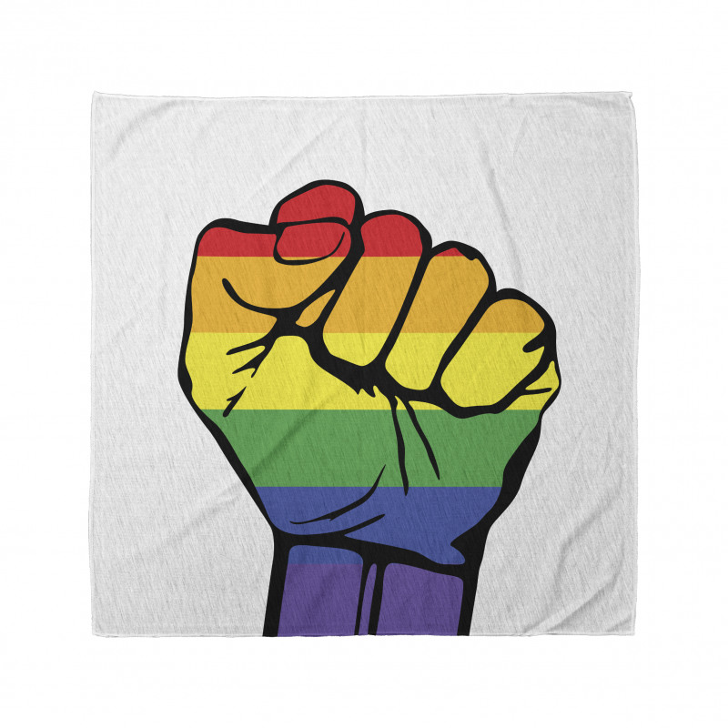 Gay Rights Rainbow Fist LQBT Bandana