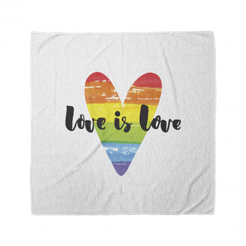 Love is Love Rainbow Heart Bandana