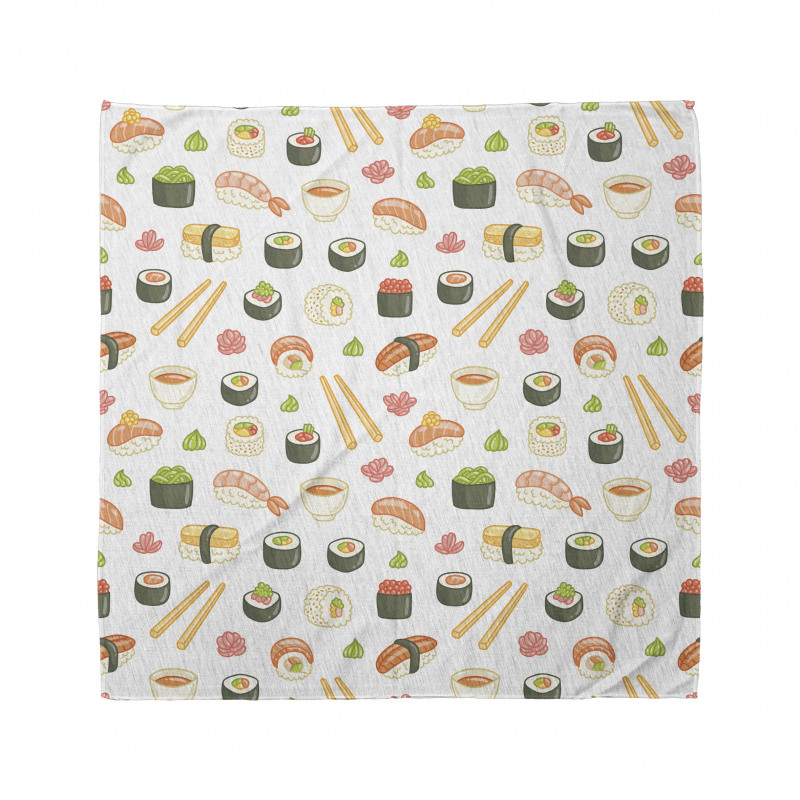 Japanese Cuisine Cartoon Art Bandana