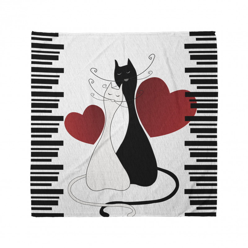 Romantic Couple Pet Kitten Bandana