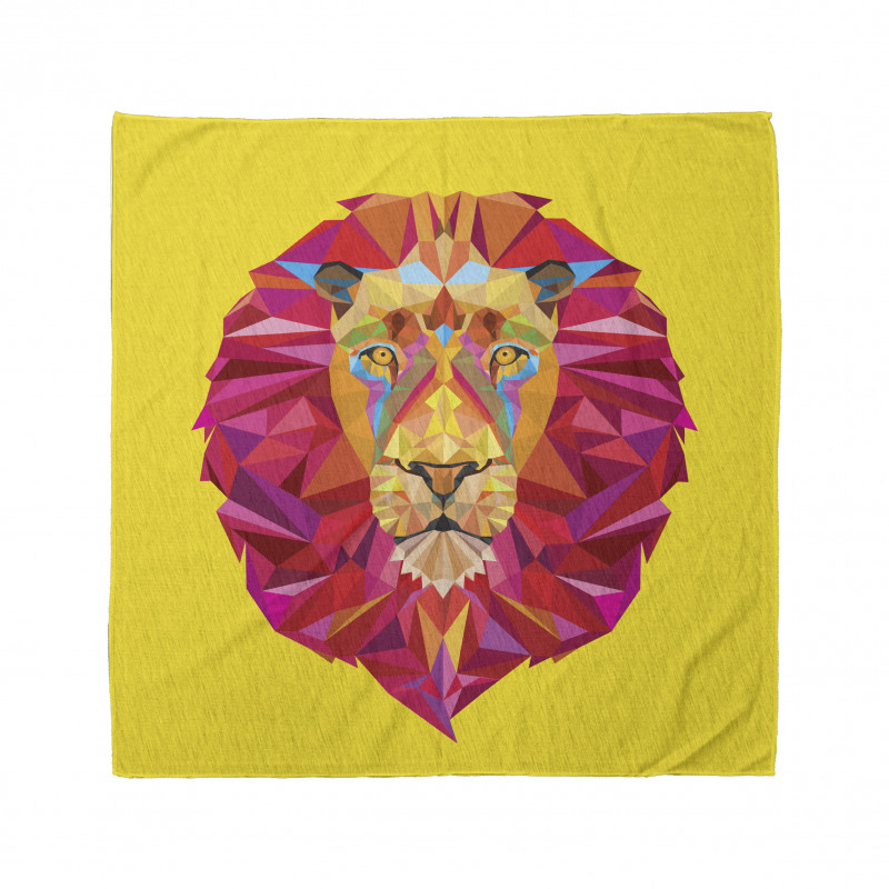 Modern Bandana Geometrik Aslan Desenli